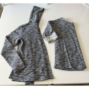 Columbia Two Piece blue/gray Crochet Cotton Shirt and Cardigan Set Women Size M